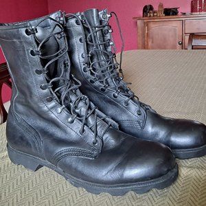 Black ALTAMA Leather Combat 10" Firefighter Boot - Size 11.5 R